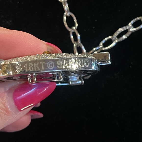 Hello Kitty 18k Diamond & Sapphire Necklace, by Kimora Lee Simmons. - Picture 9 of 17